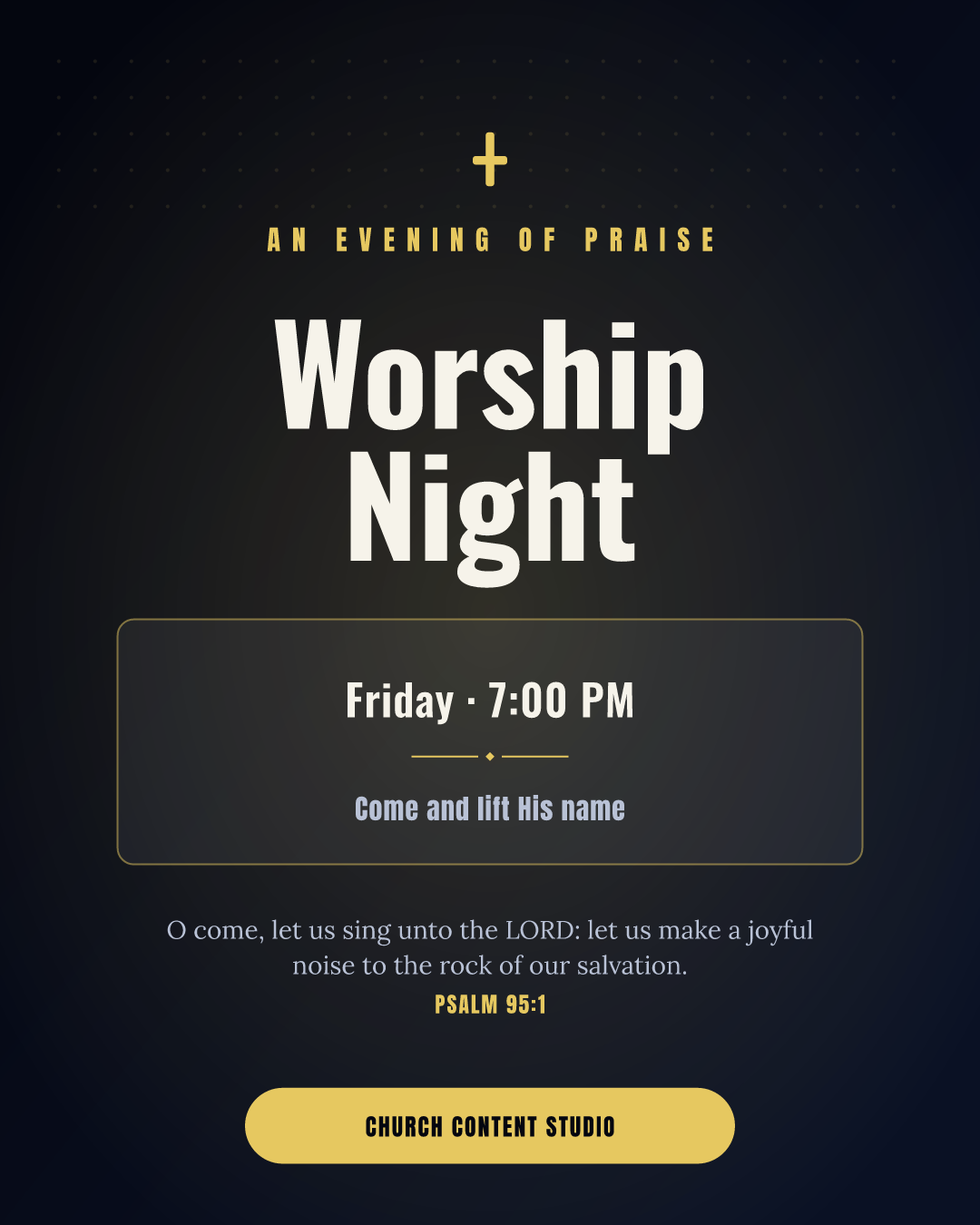 Worship Night Event Flyer