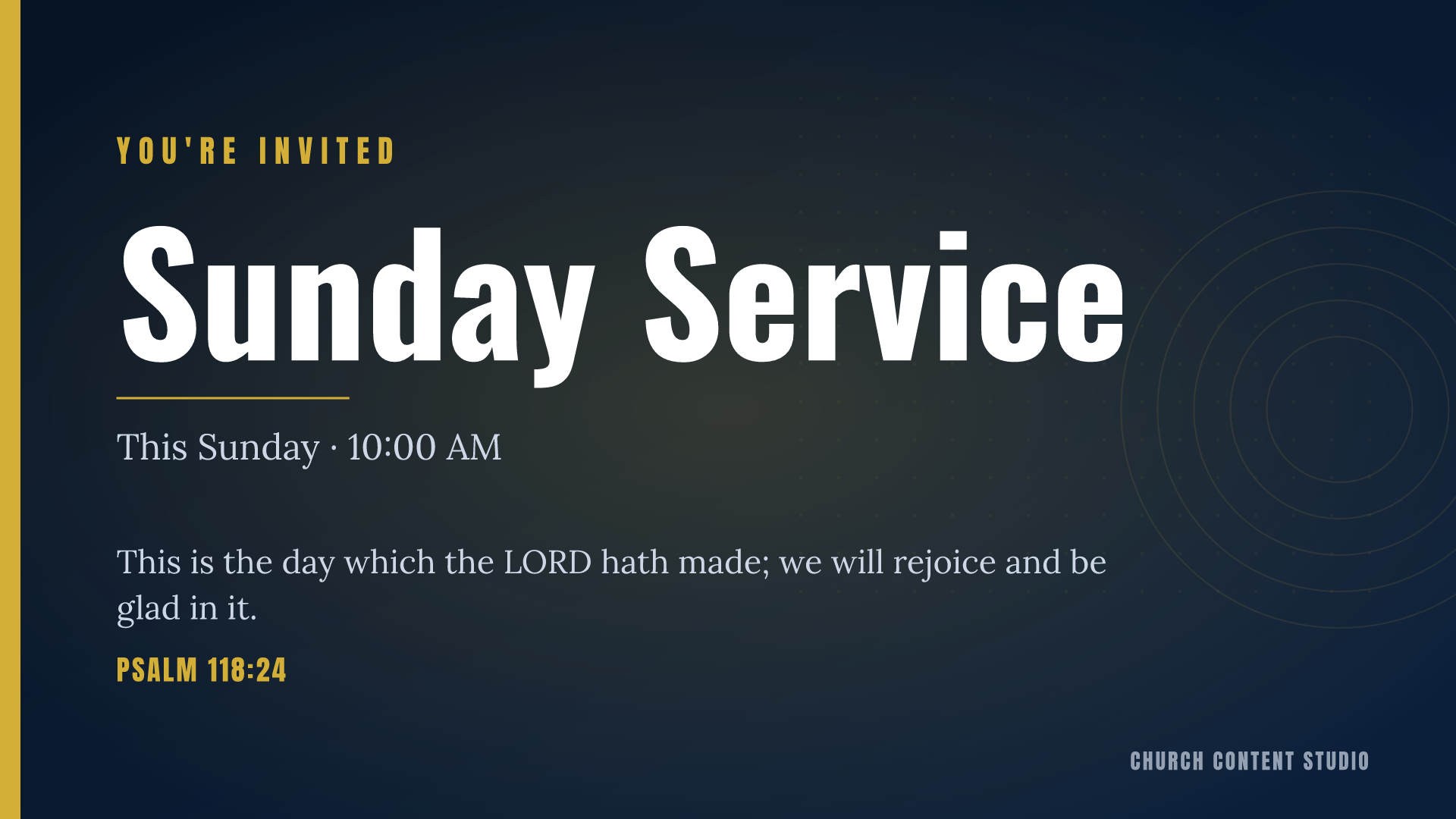 Sunday Service Sermon Slide